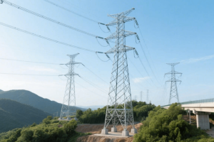 Сеть передачи высокого напряжения.